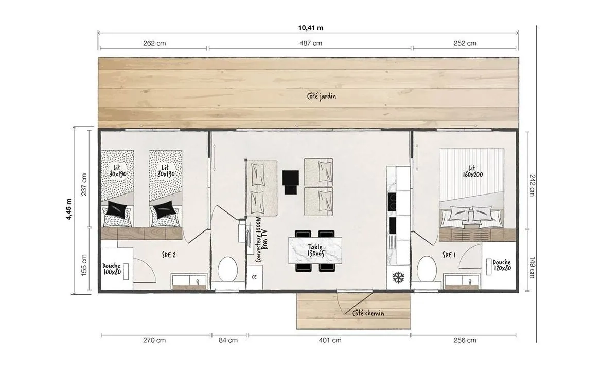 Mobil-home neuf 2023 avec terrain privé à Gérardmer – Résidence secondaire ou investissement 