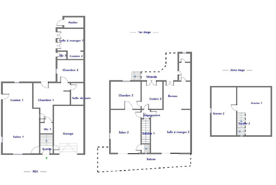 Maison avec deux appartements, jardin et garage à Nîmes - Potentiel de rénovation 