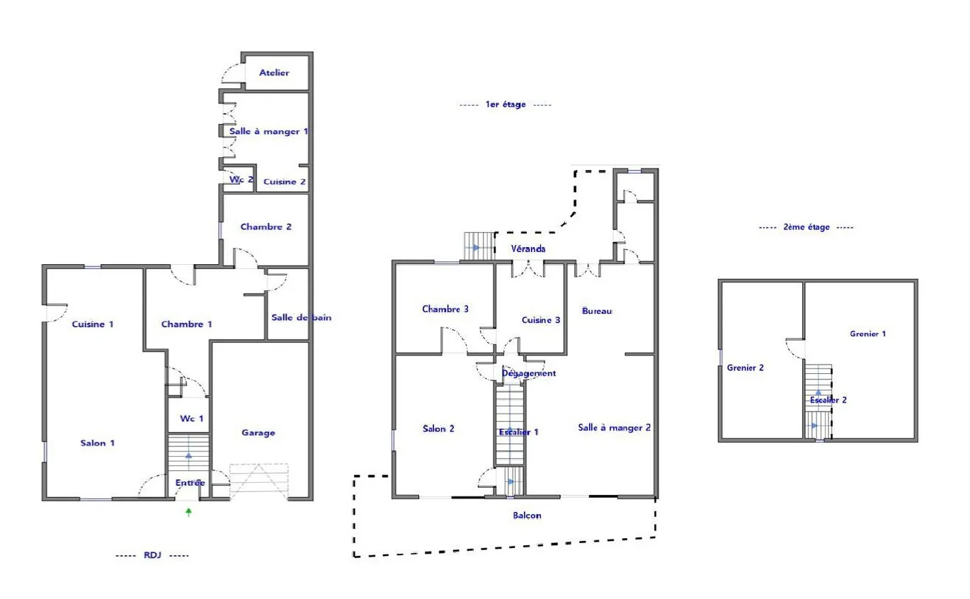 Maison avec deux appartements, jardin et garage à Nîmes - Potentiel de rénovation 