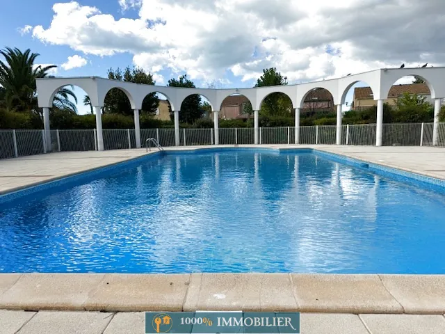 Villa T3 avec piscine à Vendres Plage, à 200 mètres des plages 
