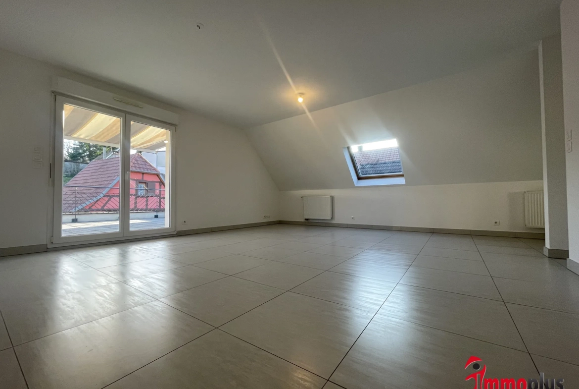 Appartement T3 avec terrasse de 45 m² à Bartenheim - standing et proximité frontière 