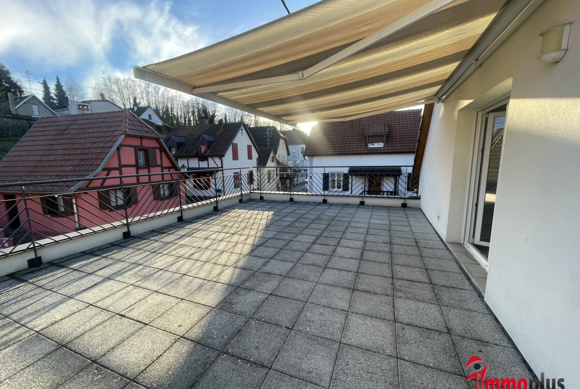 Appartement T3 avec terrasse de 45 m² à Bartenheim - standing et proximité frontière 