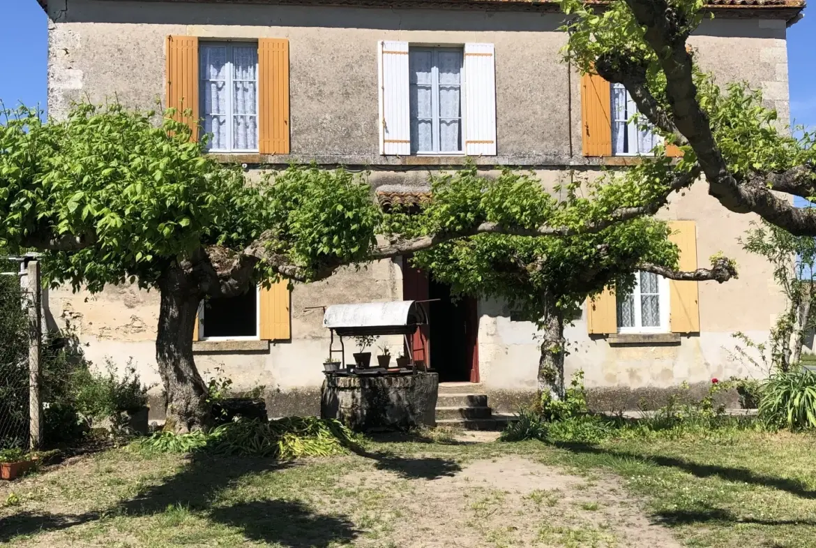 Charmante maison girondine de 120 m² avec dépendance et grand terrain entre La Réole et Marmande 