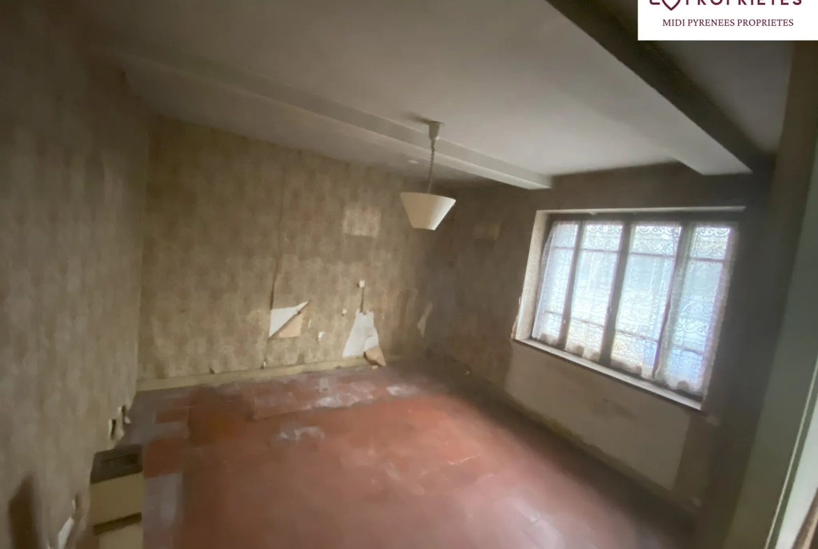 Maison de village à rénover à L Isle en Dodon, proche rivière et commerces 