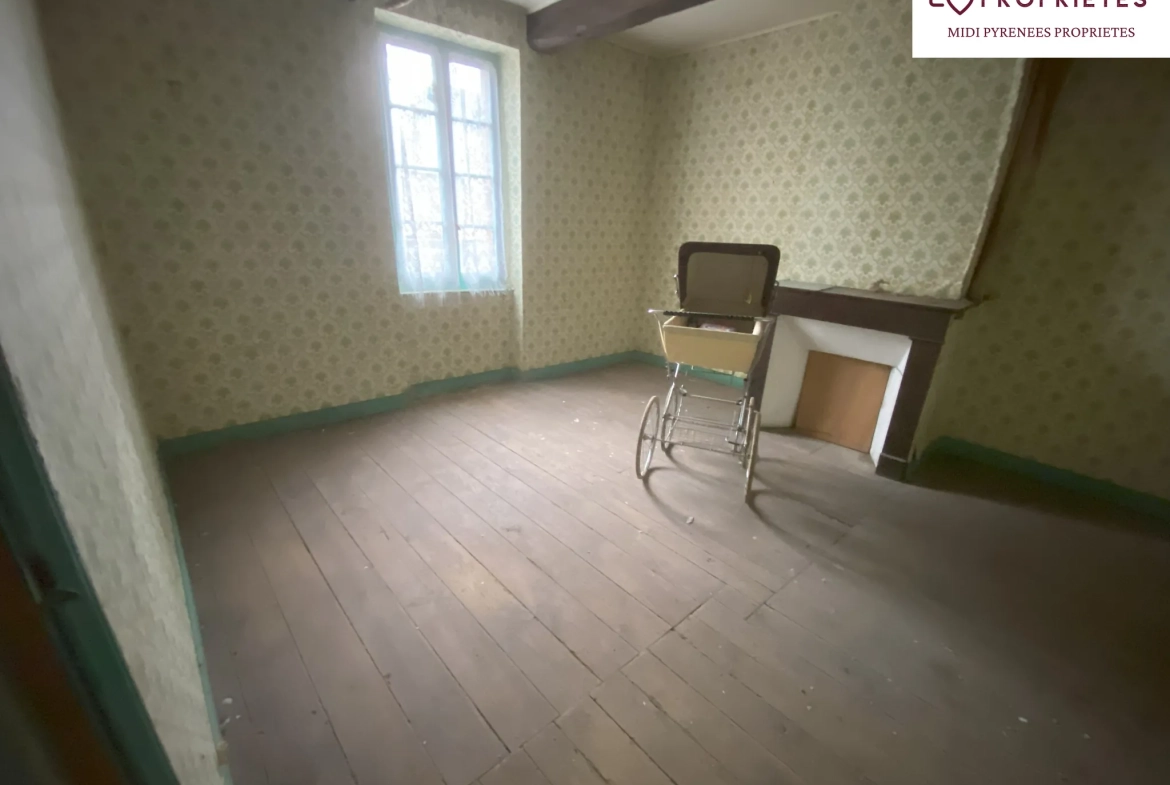 Maison de village à rénover à L Isle en Dodon, proche rivière et commerces 