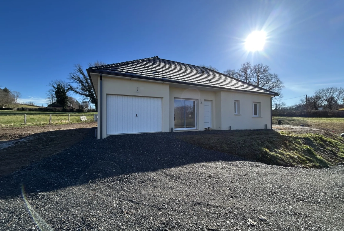 Maison neuve avec vue dégagée à Seilhac, Corrèze – 3 chambres, garage, accessible PMR 