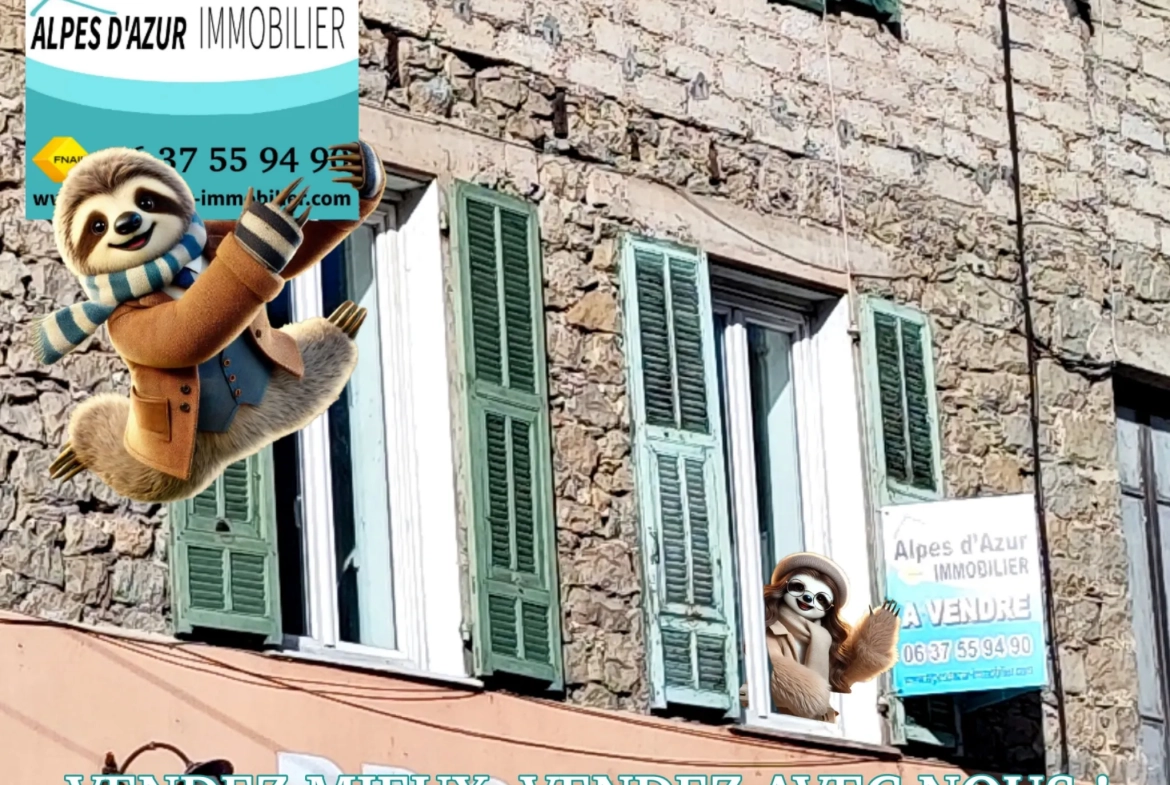 Appartement lumineux de 55 m² à Lantosque avec vue montagne 