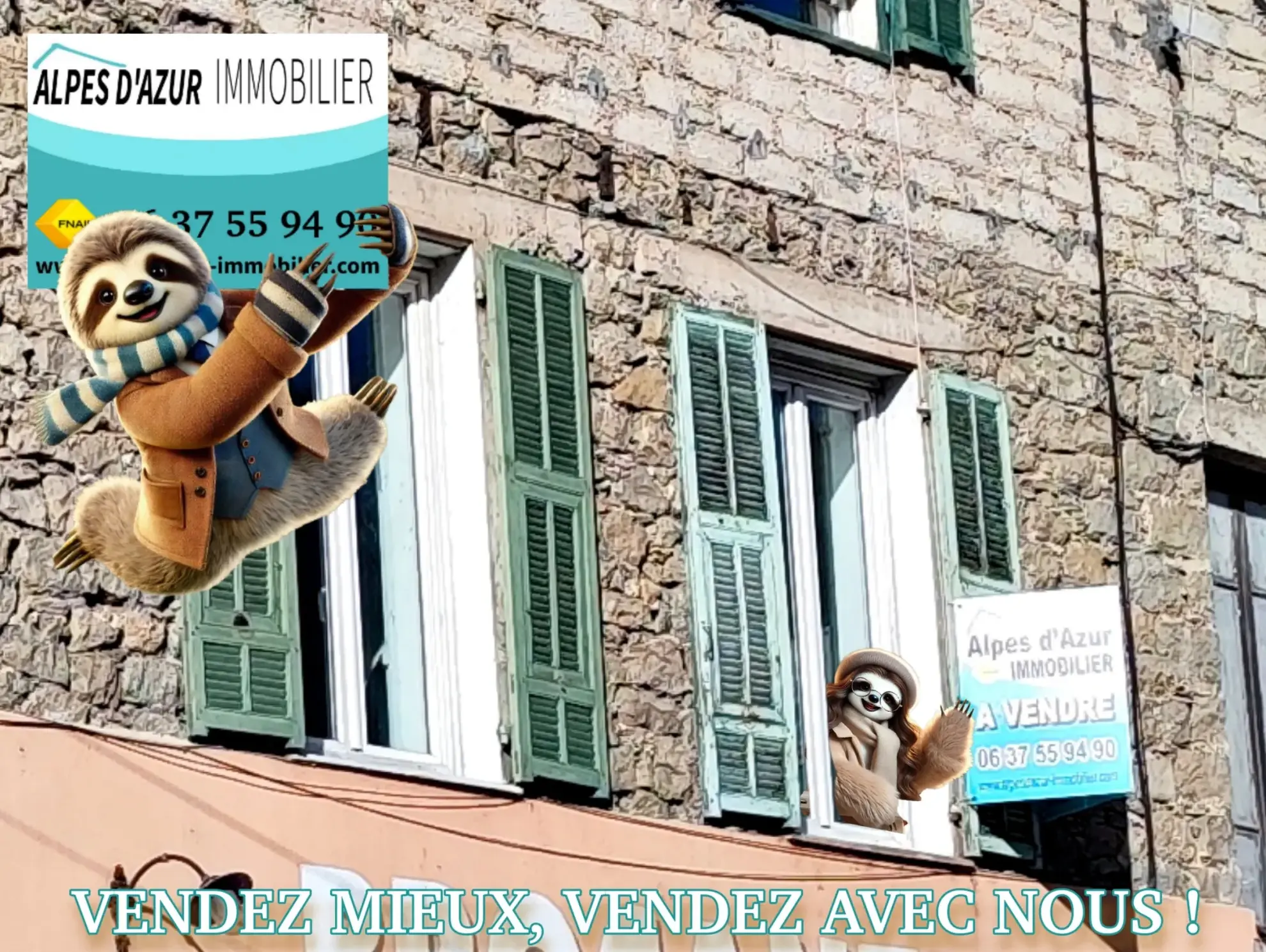 Appartement lumineux de 55 m² à Lantosque avec vue montagne 