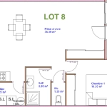 Maison de plain-pied avec jardin à Medis - 49,71 m², 1 chambre, stationnement inclus