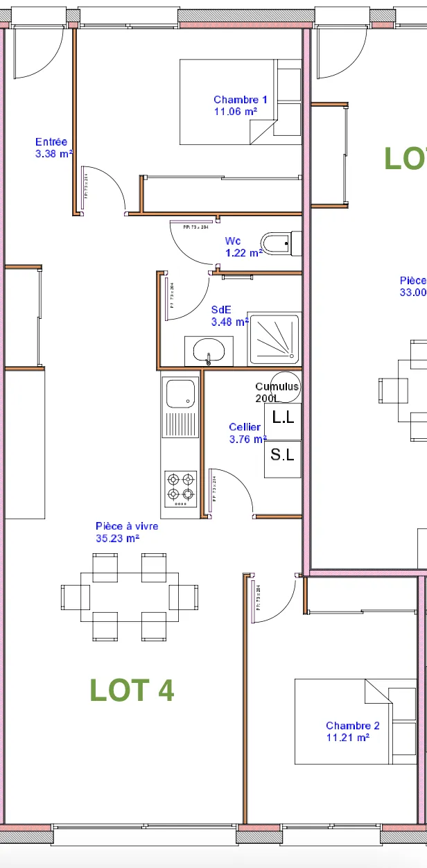 Maison de plain-pied à Médis avec jardin et parking, rénovation en cours, proximité commodités 