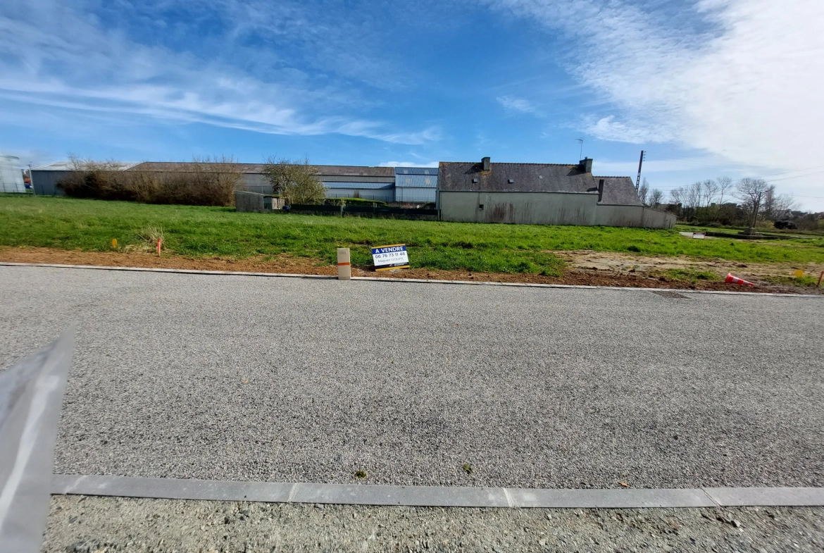 Terrain constructible viabilisé à Pouldreuzic - 538 m² idéal pour bâtir 