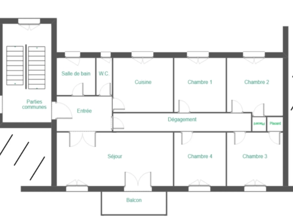 Bel appartement F5 rénové de 85 m² avec garage et cave à Millau 
