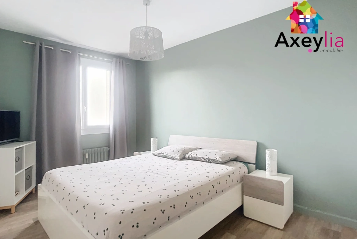 Appartement T3 rénové avec balcon, garage et cave à Roanne 