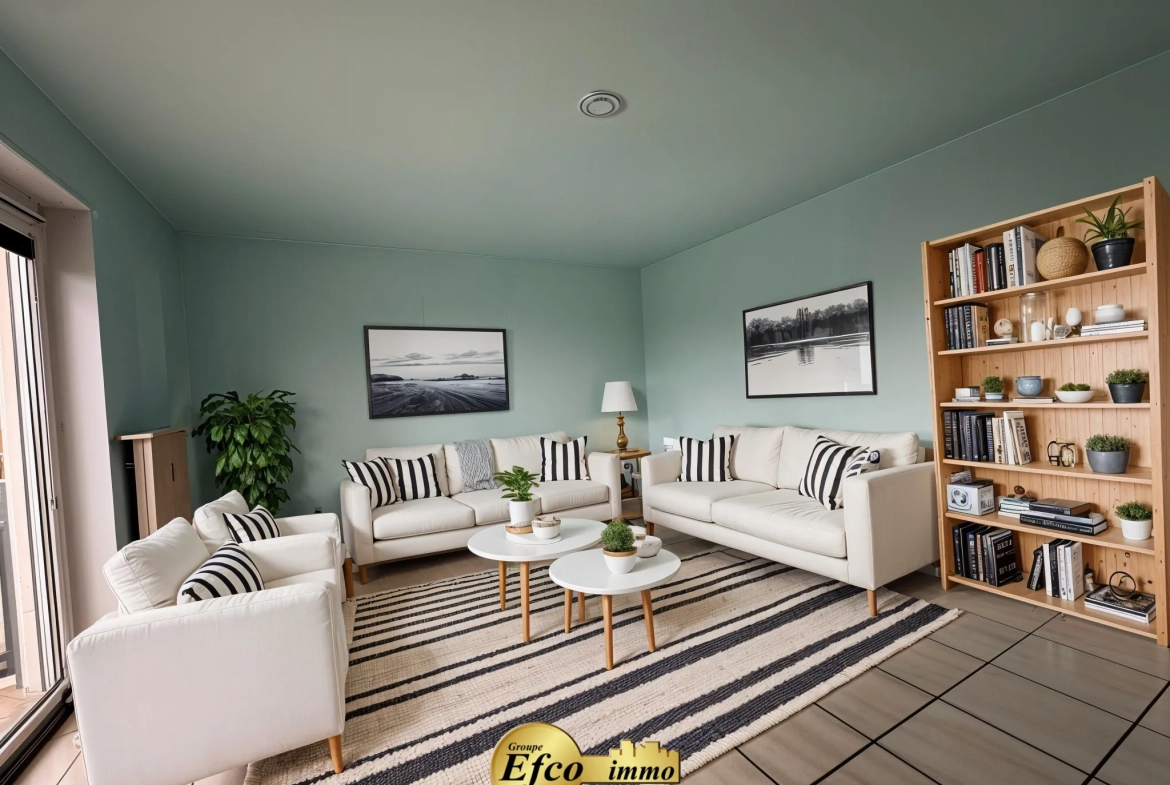 Vente d'un appartement T3 lumineux avec balcon à Huningue proche de Bâle 