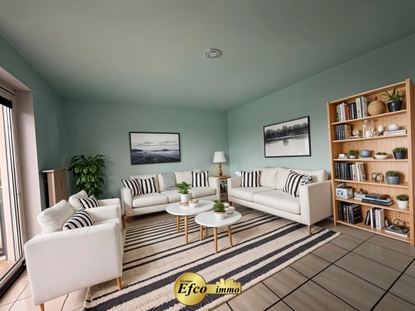 Vente d'un appartement T3 lumineux avec balcon à Huningue proche de Bâle 