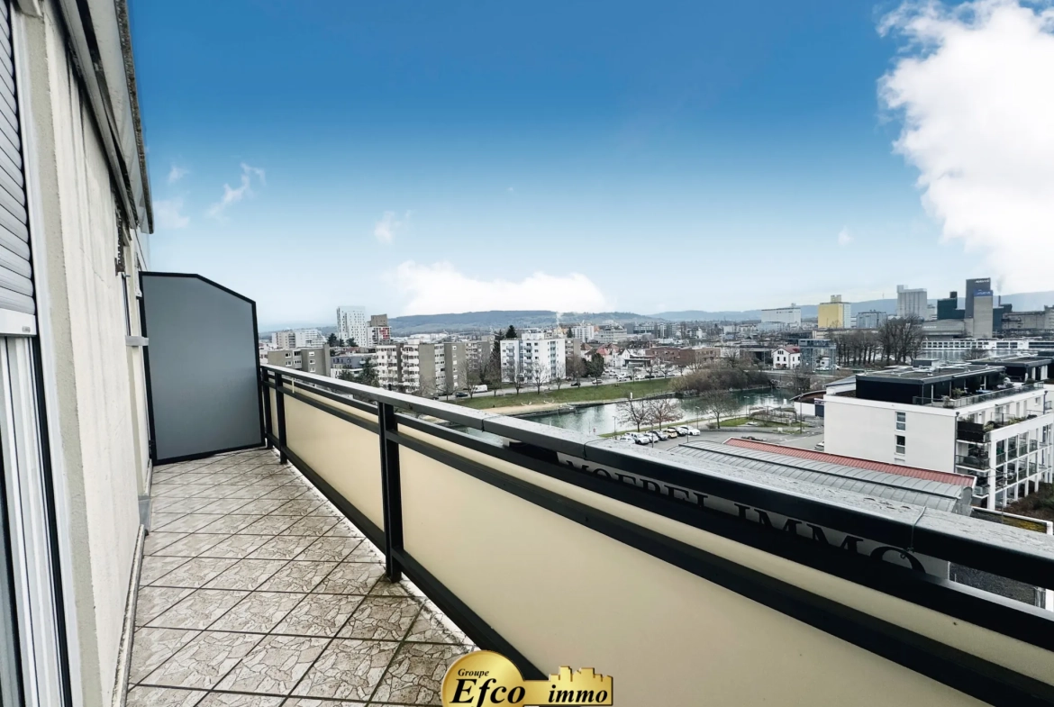 Vente d'un appartement T3 lumineux avec balcon à Huningue proche de Bâle 