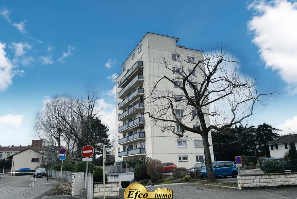 Vente d'un appartement T3 lumineux avec balcon à Huningue proche de Bâle 