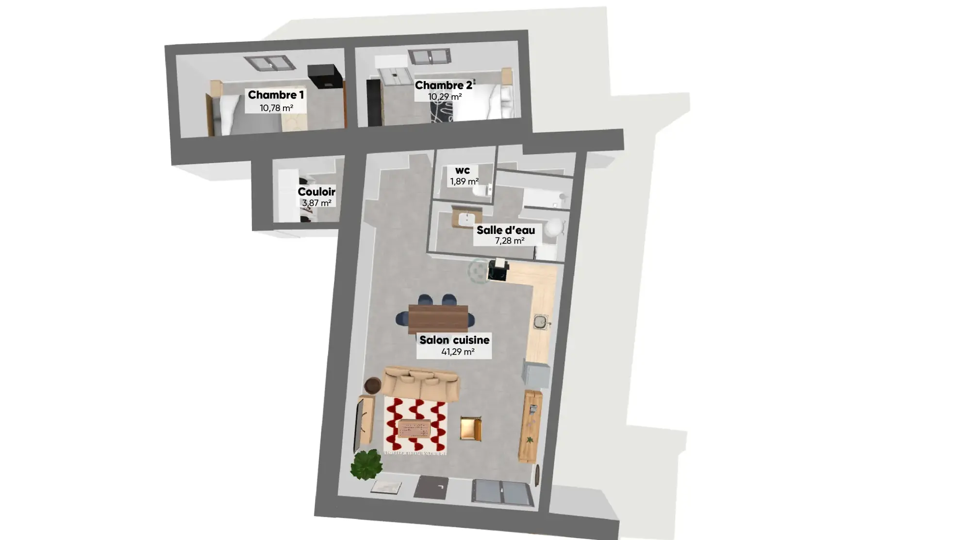 Appartement T3 moderne de 75,40 m² à Jonquières, norme RE 2020, avec cave et parking 