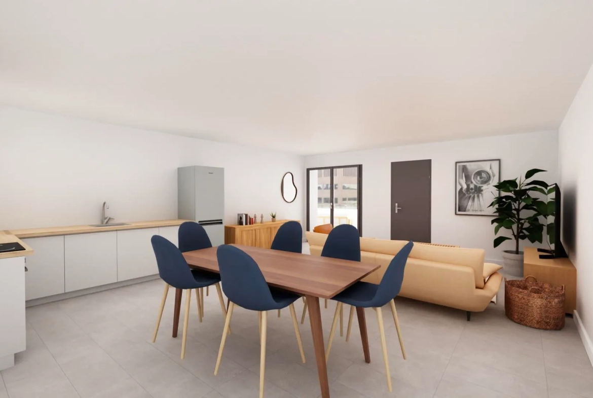 Appartement T3 moderne de 75,40 m² à Jonquières, norme RE 2020, avec cave et parking 
