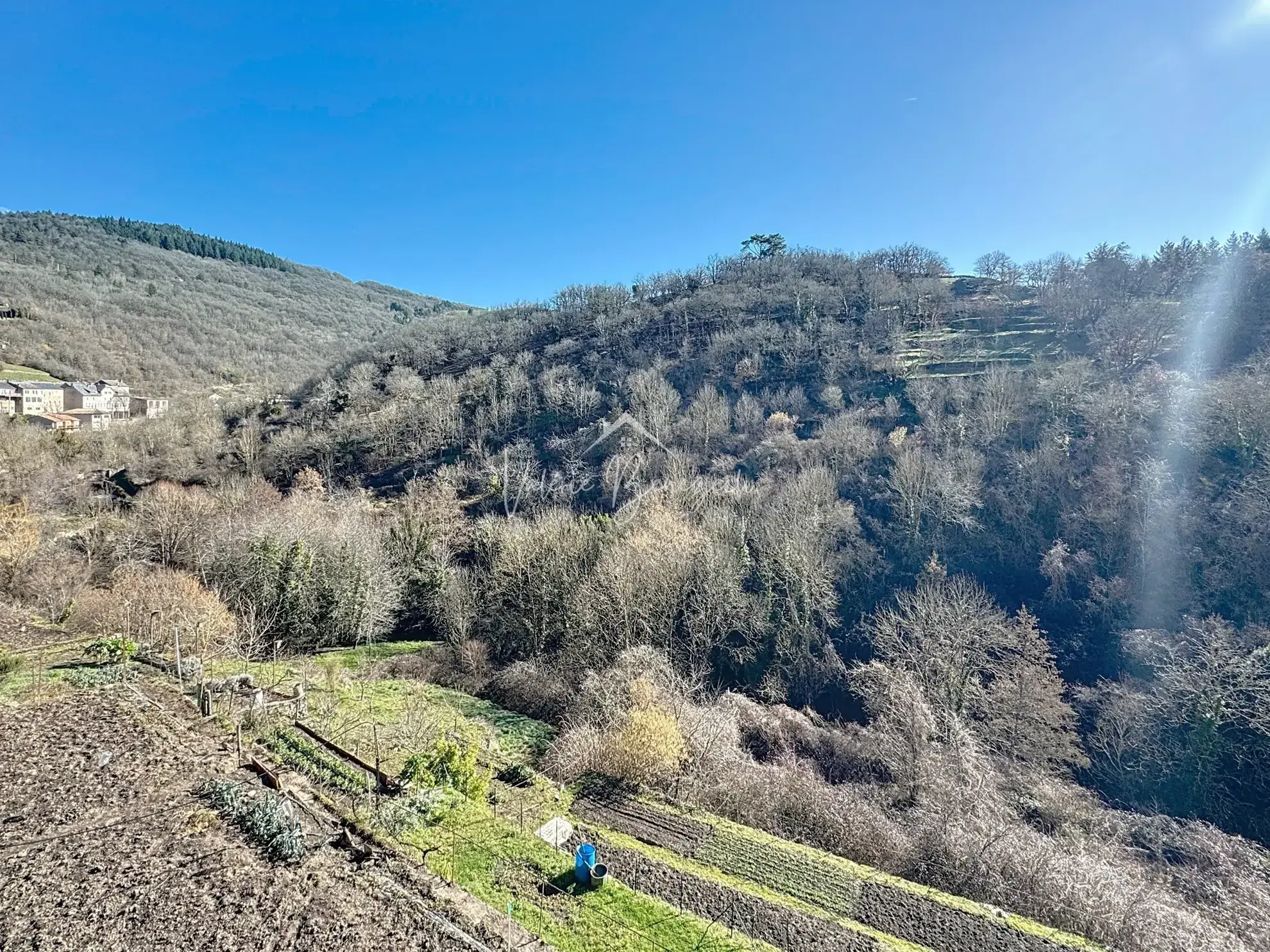 Maison en pierres avec terrasse et vue dégagée à Saint-Sernin-sur-Rance - 3 pièces 
