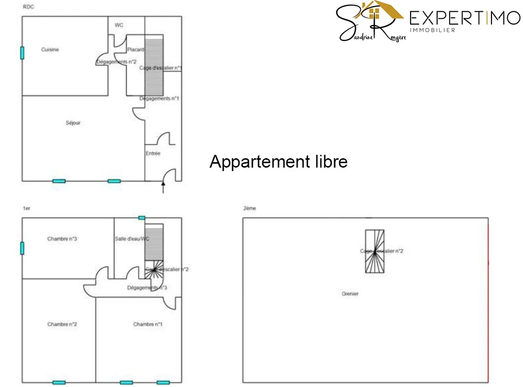 Maison avec deux appartements et dépendances à Saint Eloy-les-Mines 