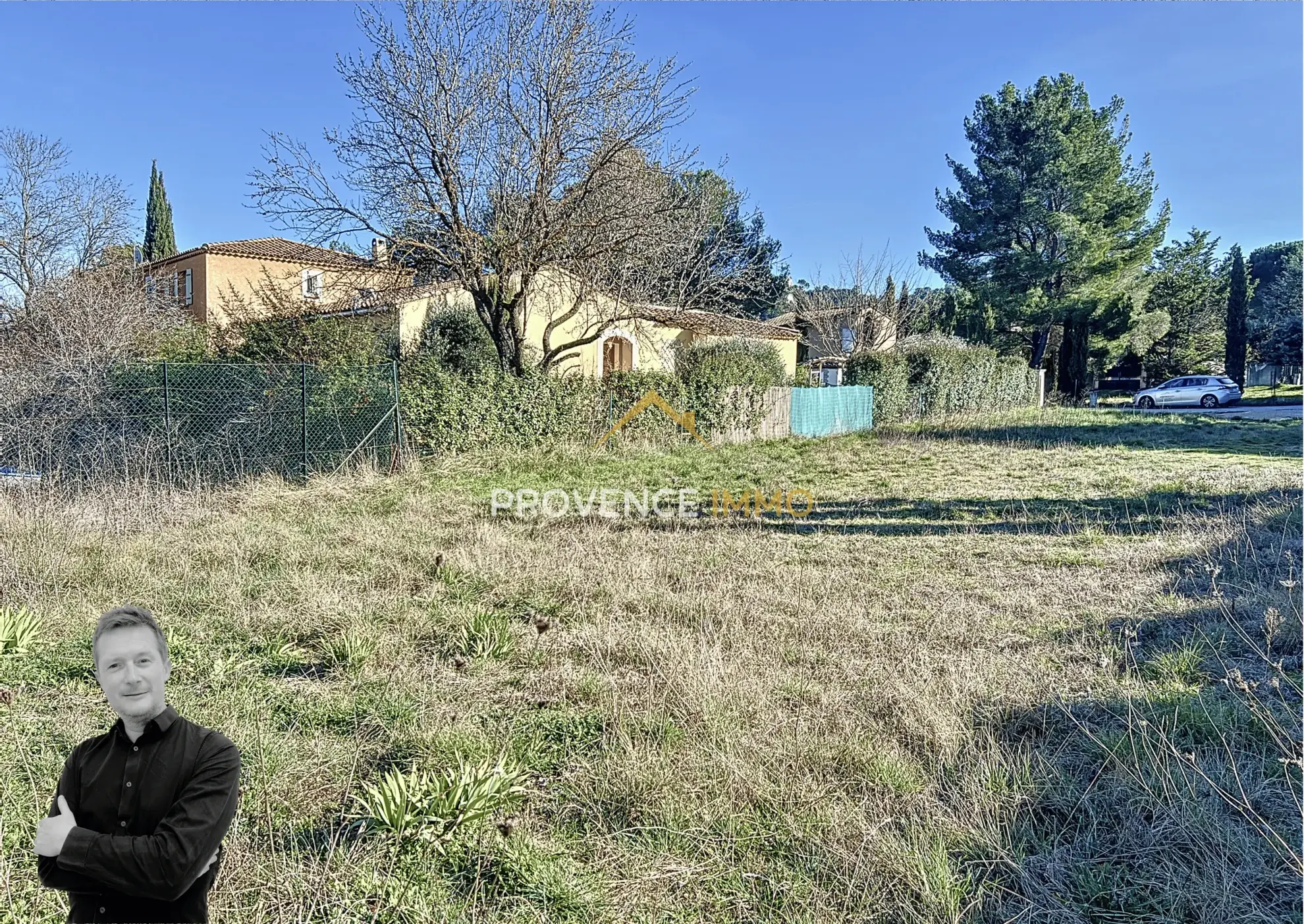 Terrain constructible de 639 m² à Charleval avec vue sur le Luberon 