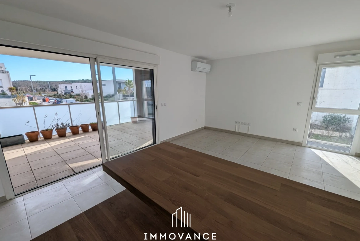 Appartement T3 avec terrasse et garage à Clapiers, résidence récente 