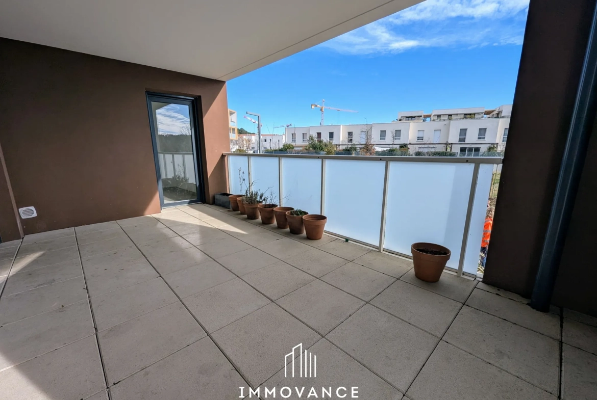 Appartement T3 avec terrasse et garage à Clapiers, résidence récente 