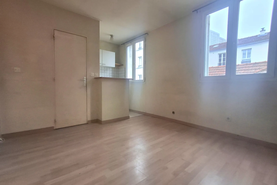 Studio à vendre Paris 13 face au parc de Choisy avec cave en dernier étage 