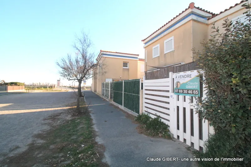 Maison de plage T3 avec jardin et stationnement à Frontignan-plage 