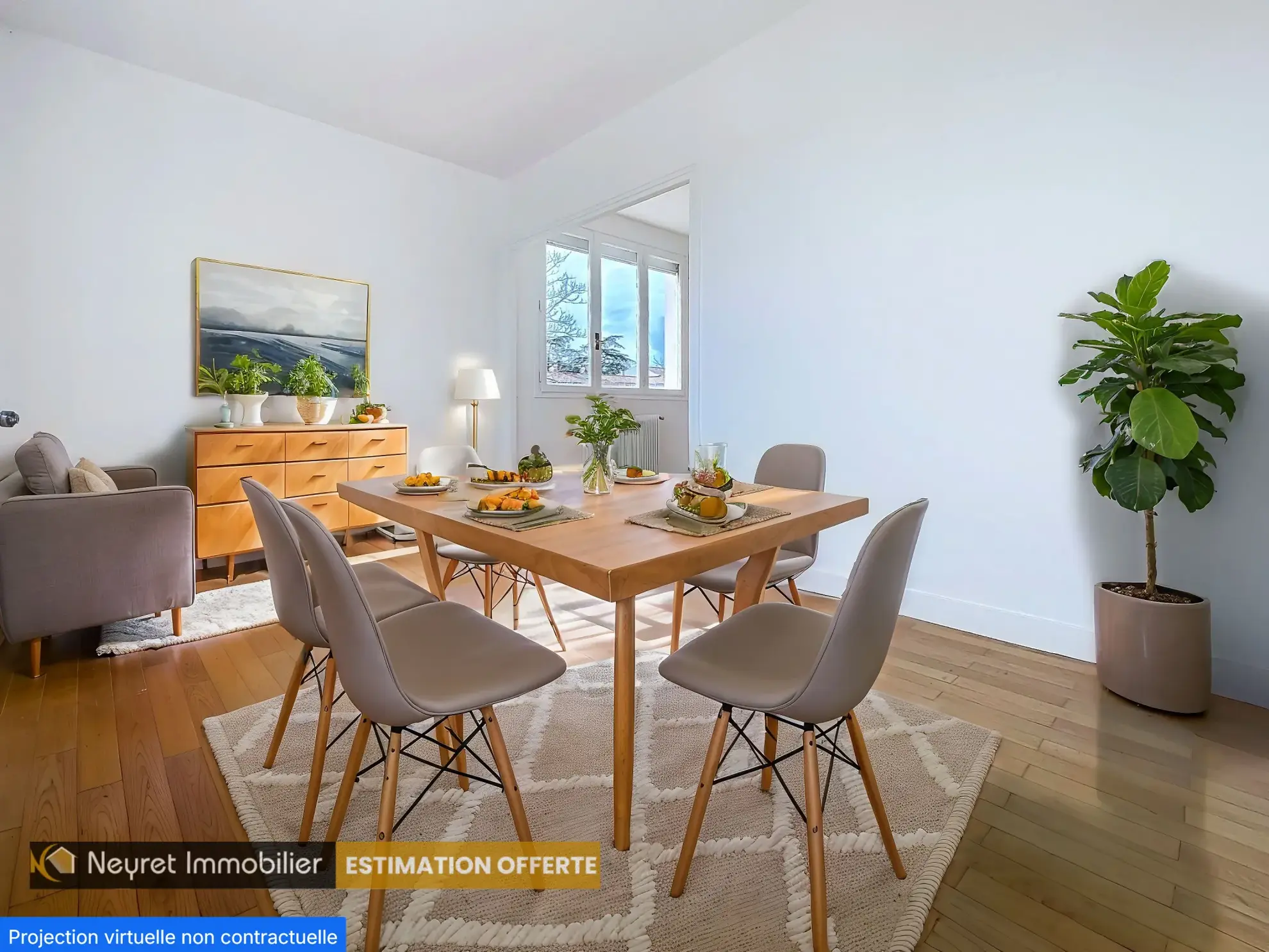 Appartement T4 avec balcon, cave et parking à Grigny-sur-Rhône 