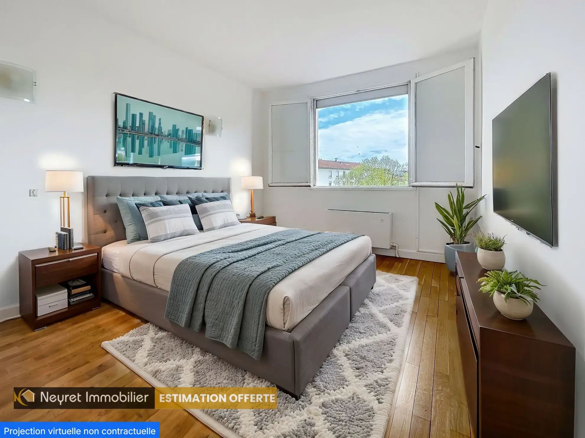 Appartement T4 avec balcon, cave et parking à Grigny-sur-Rhône 