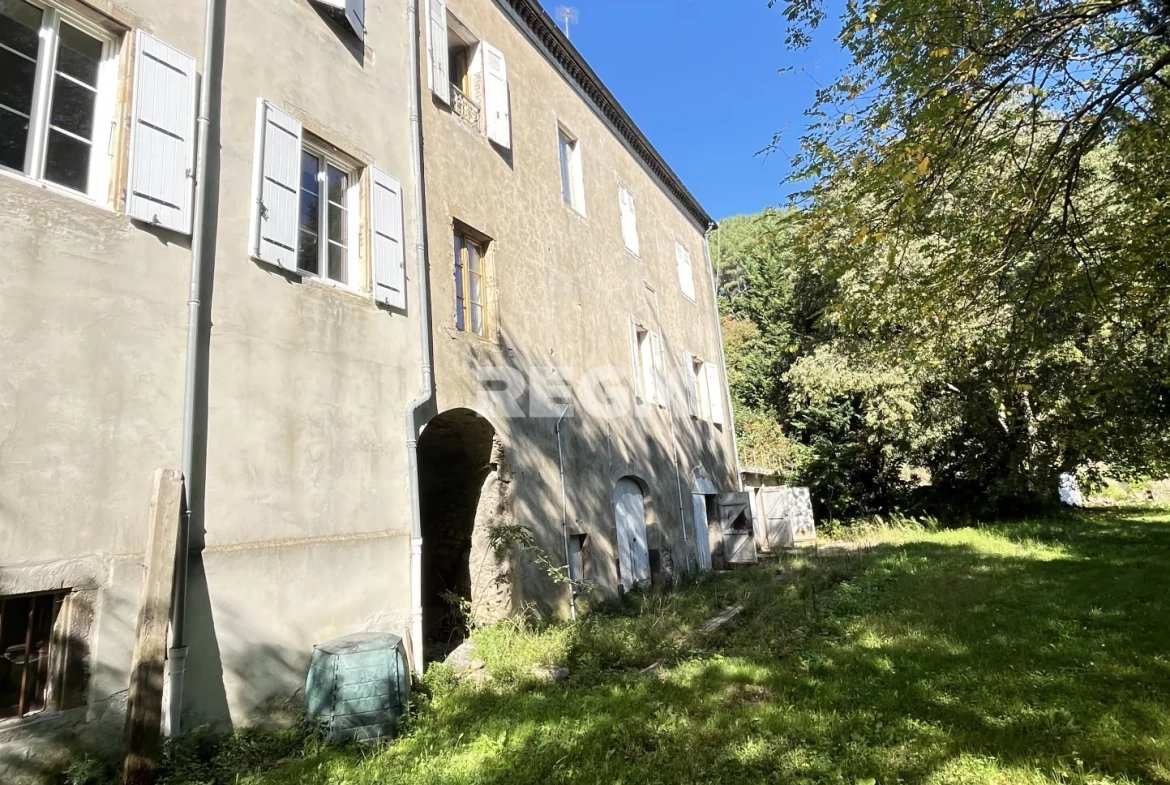 Belle maison bourgeoise 9 pièces avec cave et terrain à Saint-Jean-de-Valeriscle 