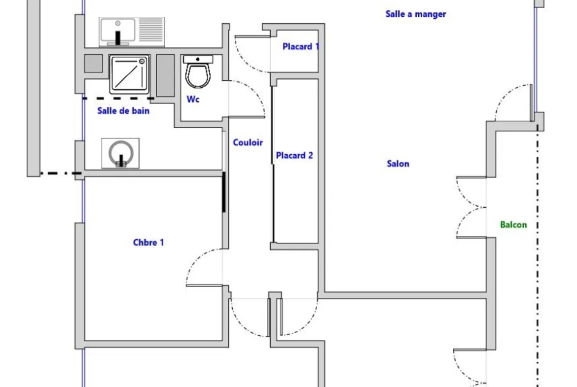 Appartement F4 de 81 m² rénové avec balcons et vue dégagée à Millau 