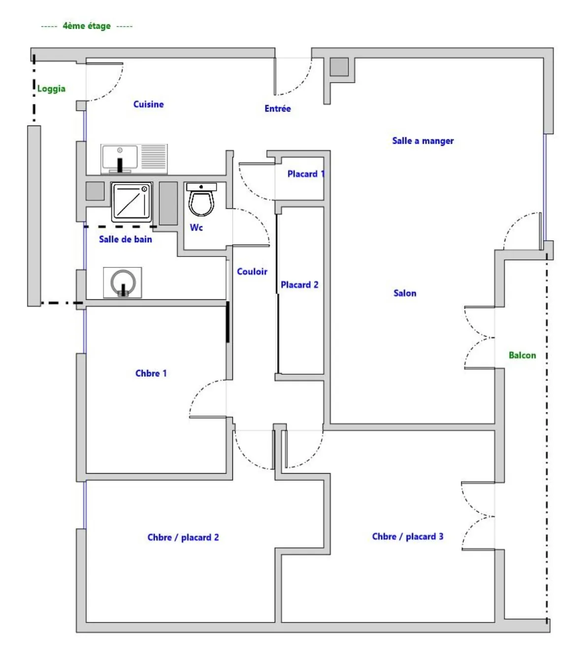 Appartement F4 de 81 m² rénové avec balcons et vue dégagée à Millau 