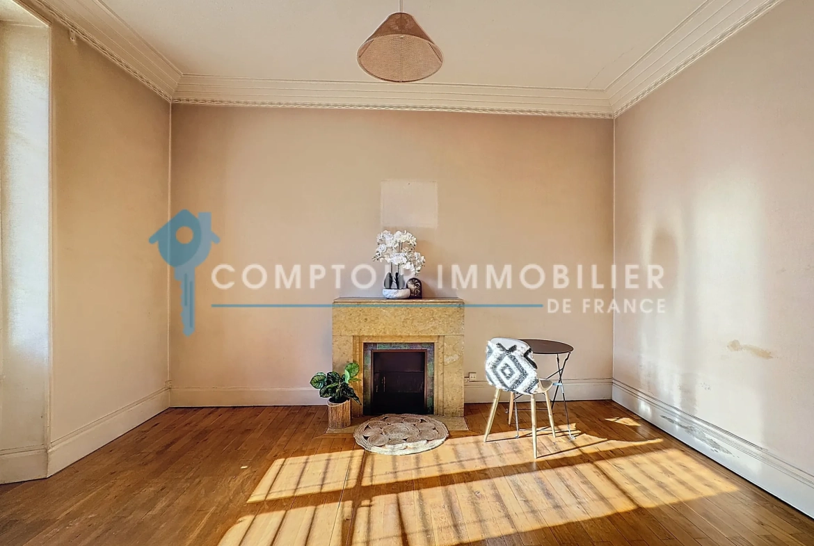 Appartement T1bis à vendre à Grenoble Championnet, charme de l'ancien, 43m² 