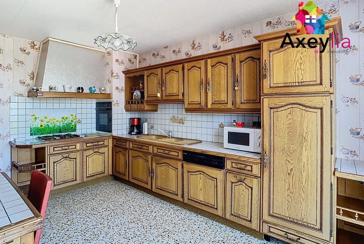 Maison à vendre avec vue dégagée et terrain arboré de 1400 m² à Saint-André d'Apchon 