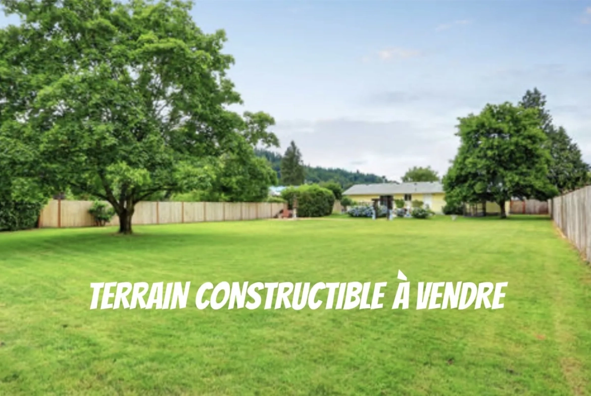 Terrain constructible de 1009 m² dans un village proche de Ganges 
