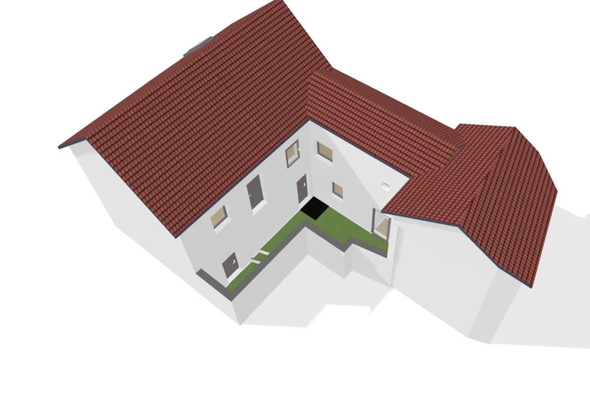 Maison de ville à Juziers avec 6 logements, à 30 min de Paris Saint-Lazare 