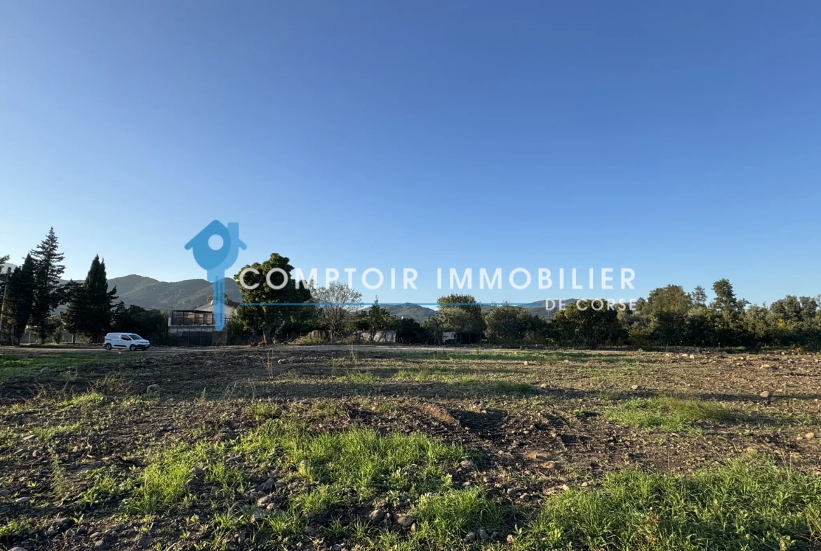 Terrain constructible à Ghisonaccia secteur Saint Antoine de 1074 m² 