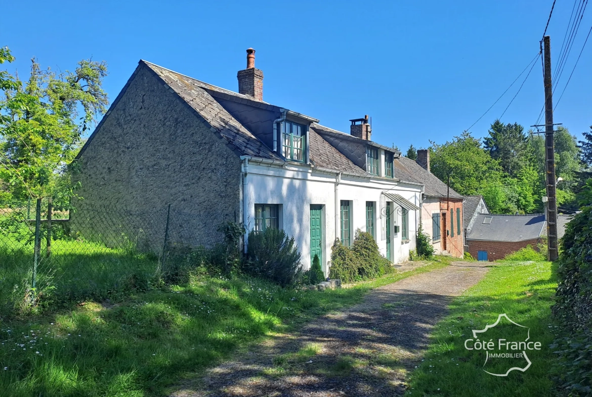 Belle maison typique de Thierache avec seconde bâtisse à Marfontaine 