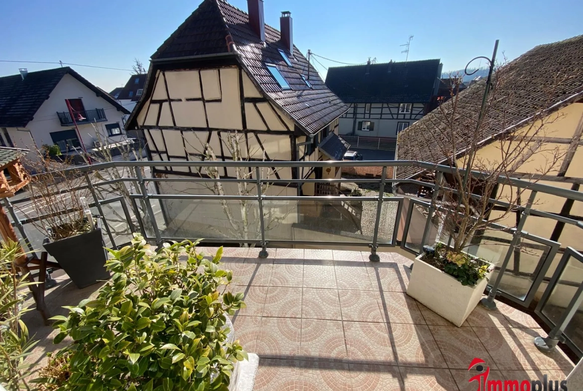 Appartement lumineux de 114m² avec terrasse et garage à Bartenheim 