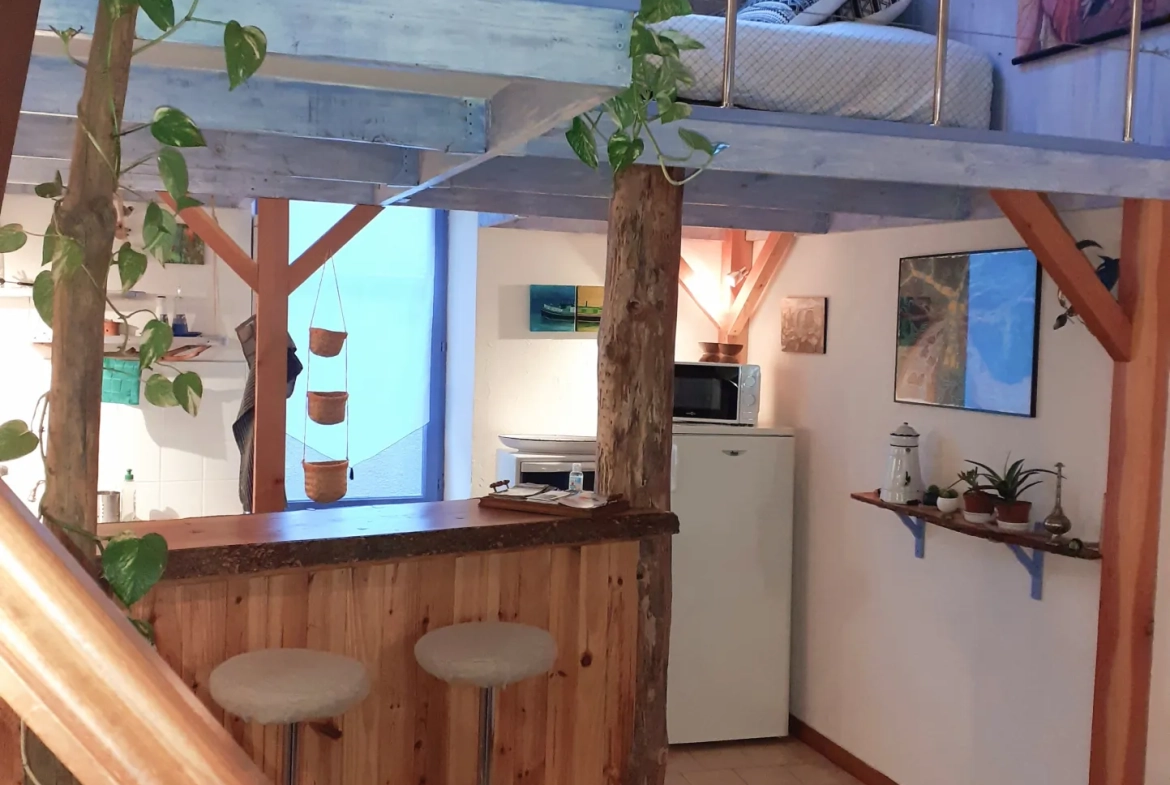 Maison de village avec deux habitations, terrasse et jardin à Le Bousquet d'Orb 