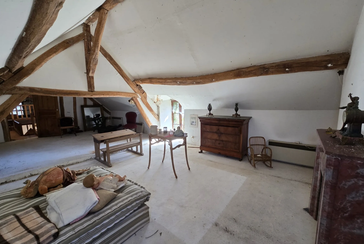 Charmante longère à rénover à Beton-Bazoches, terrain de 4000 m² 