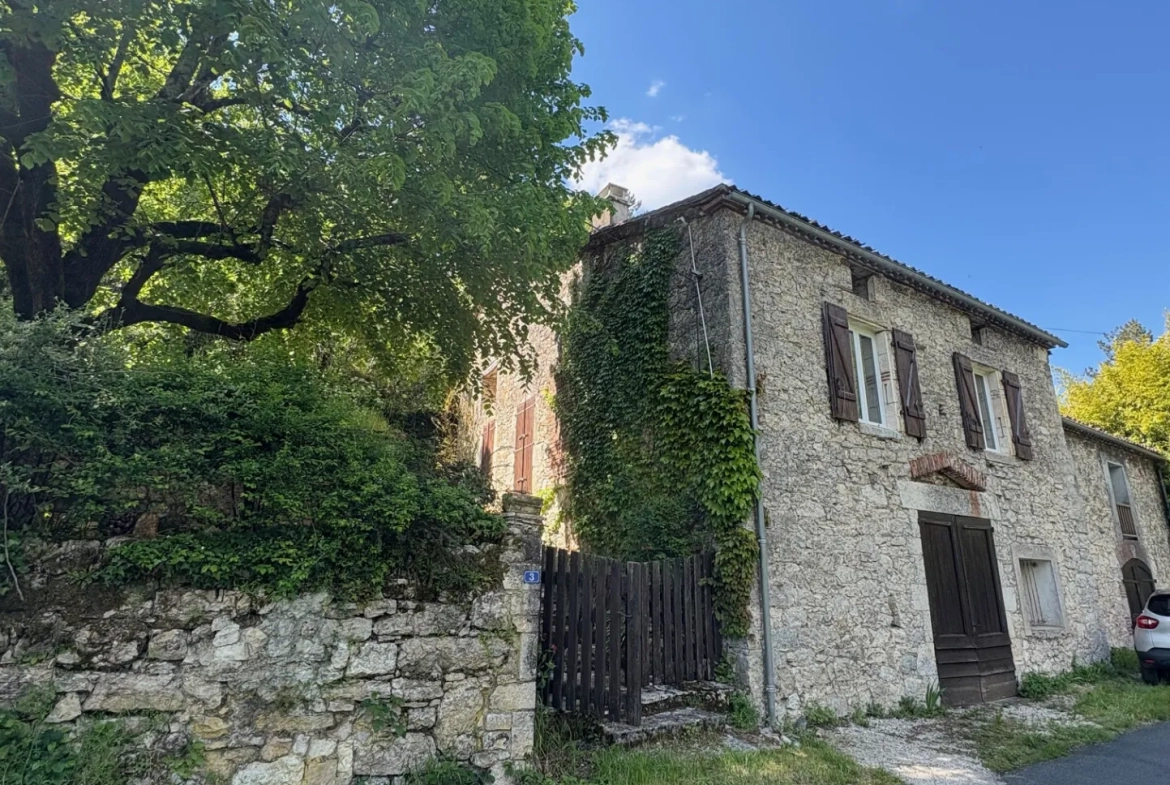 Charmante maison en pierre avec grand terrain dans le Lot (46) 