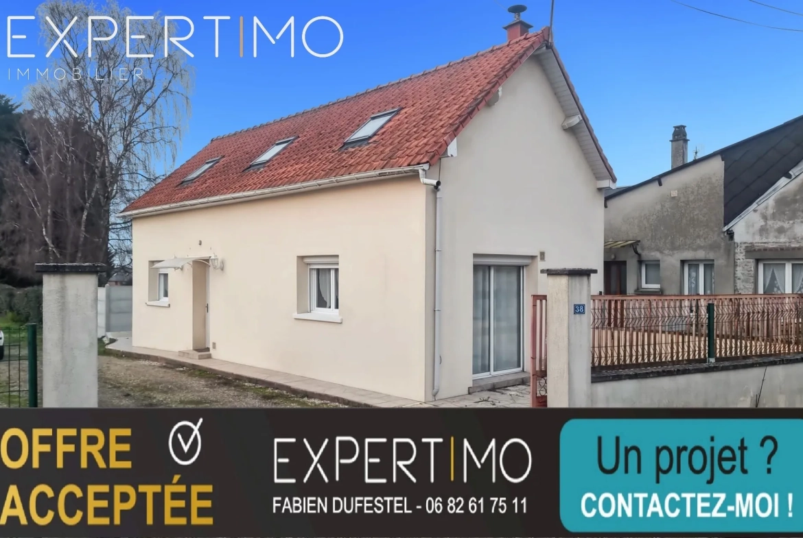 Maison 84 m² avec 3 chambres, garage et jardin à Tully près de Friville-Escarbotin 