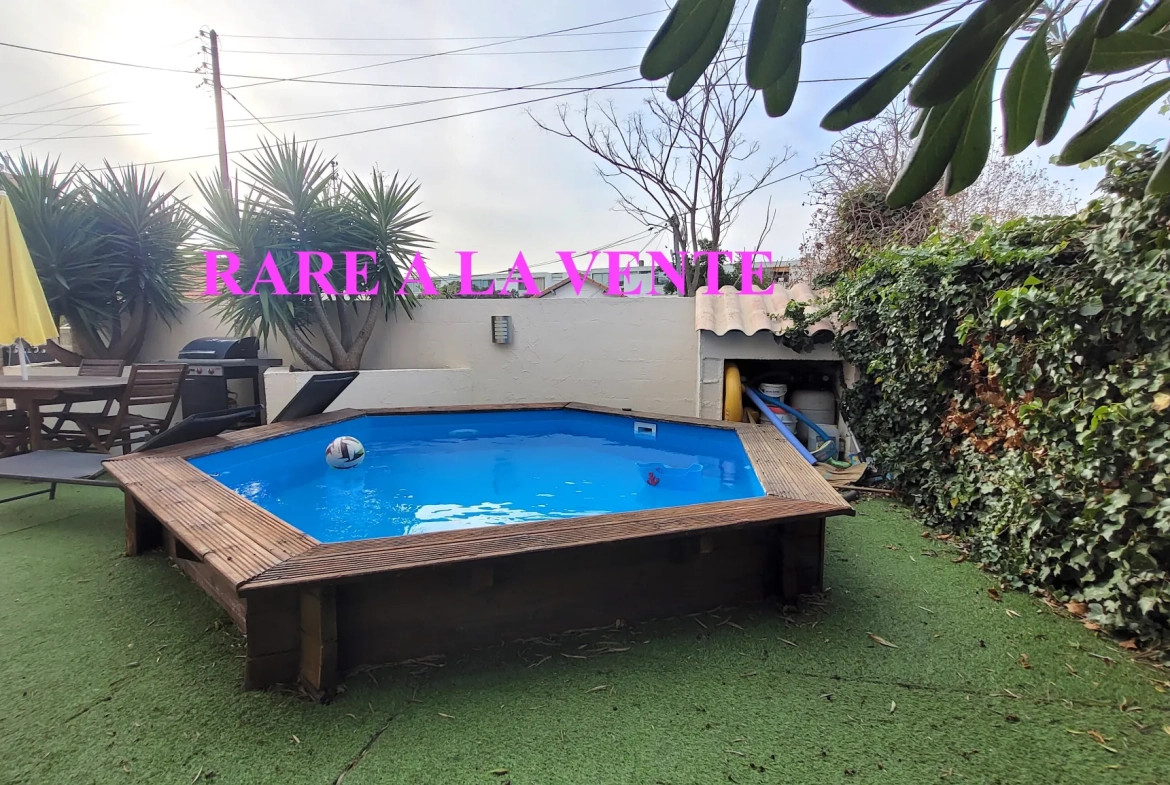 Maison rénovée avec piscine et atelier à Septèmes-les-Vallons - 3 pièces 