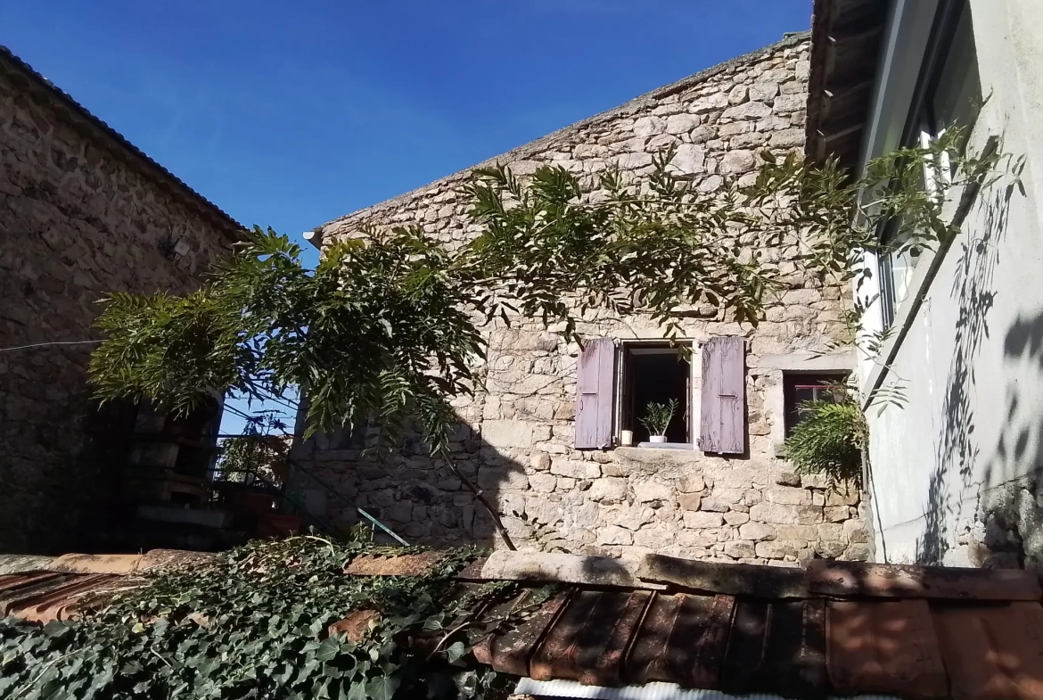 Maison typique ardéchoise avec vue panoramique à Rosières (07), rénovée et offrant un fort potentiel 