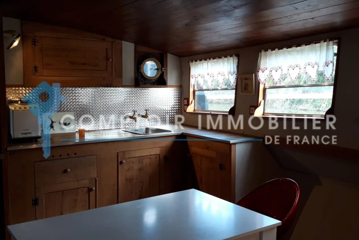 À vendre péniche meublée à Arles – logement unique sur l'eau 