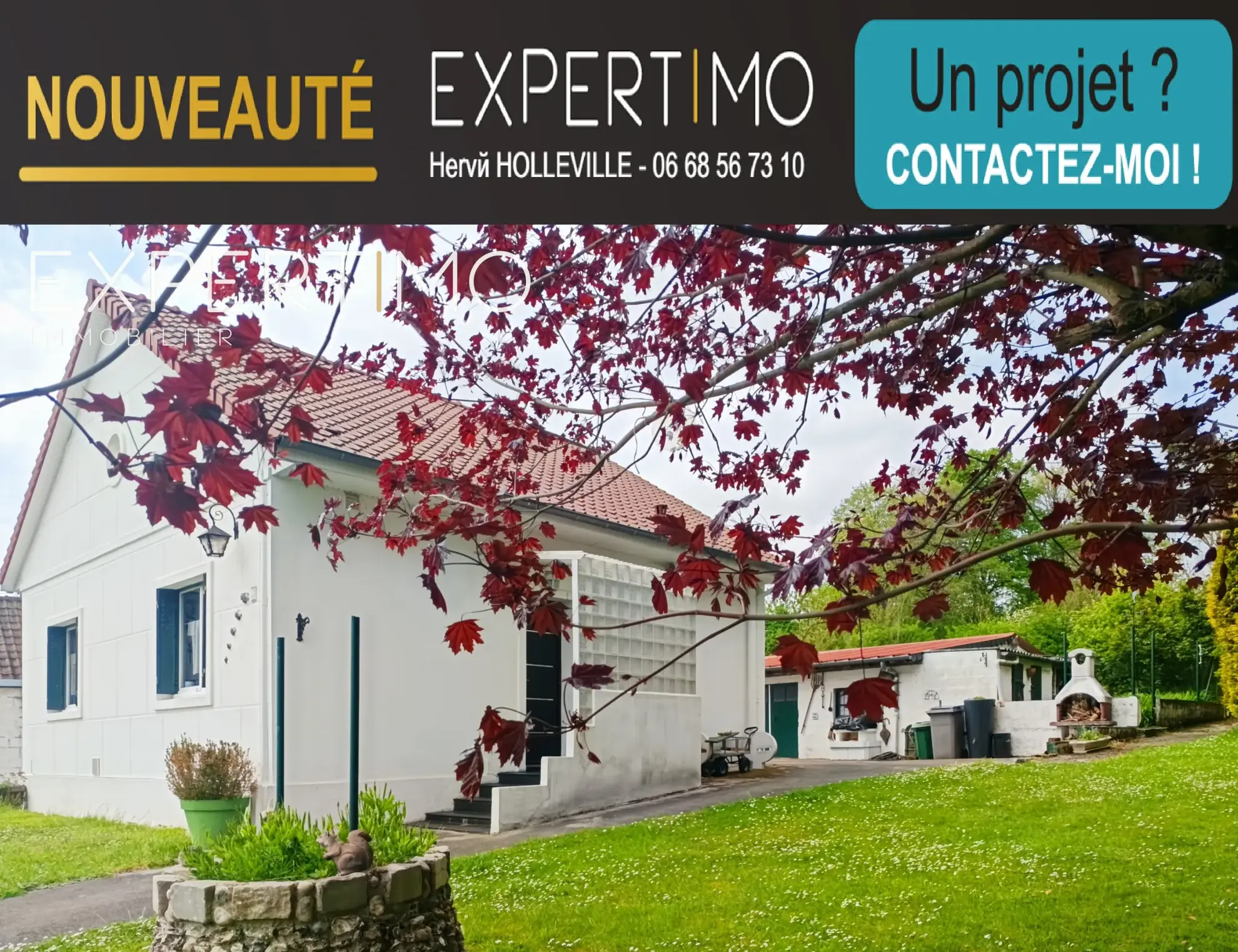 Maison avec piscine, dépendance et jardin clos à Régnière Ecluse 